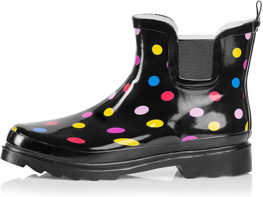 NORTY - Womens Ankle Rain Boots - Ladies Waterproof Winter Spring Garden Boot runs ½ size large-VerdiqueGarden