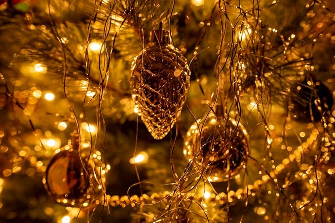 Outdoor String Lights, 1000 LED 328Ft Christmas Light with Remote, 8 Lighting Modes, Powered Plug for Wedding Party Garden Tree Yard Indoor Decorations-VerdiqueGarden