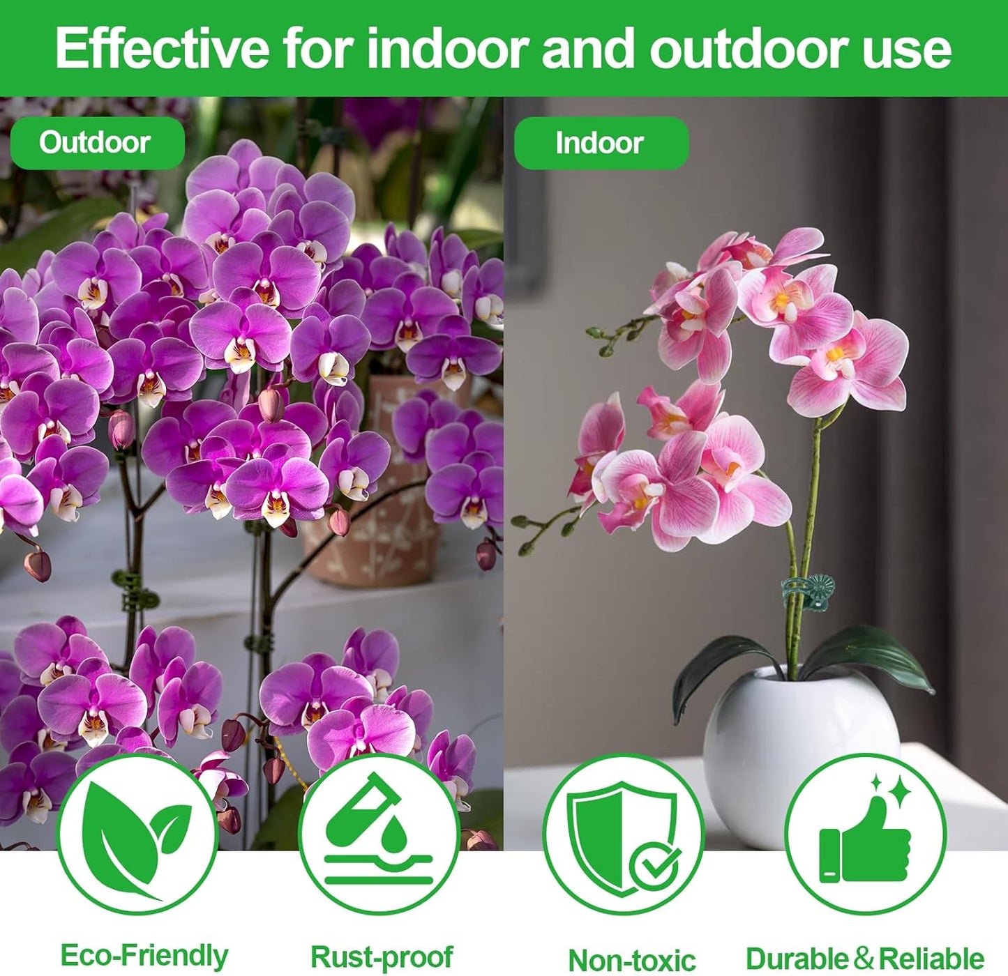 50 Pcs Plant Clips Orchid Clips,Plant Orchid Support Clips,Flower and Vine Clips，Garden Clips，Plant Clips for Climbing Plants-VerdiqueGarden