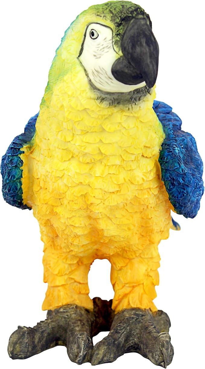 Design Toscano Mortimer the Macaw Tropical Parrot Statue-VerdiqueGarden