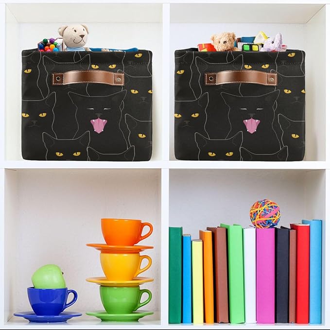 Cat Rectangular Storage Basket Organizer Bin Shelf Baskets For Clothes Gifts For Home Office Dorm-VerdiqueGarden