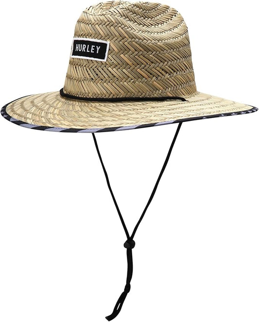 Hurley Men's Straw Hat - Bayside Lifeguard Straw Sun Hat-VerdiqueGarden