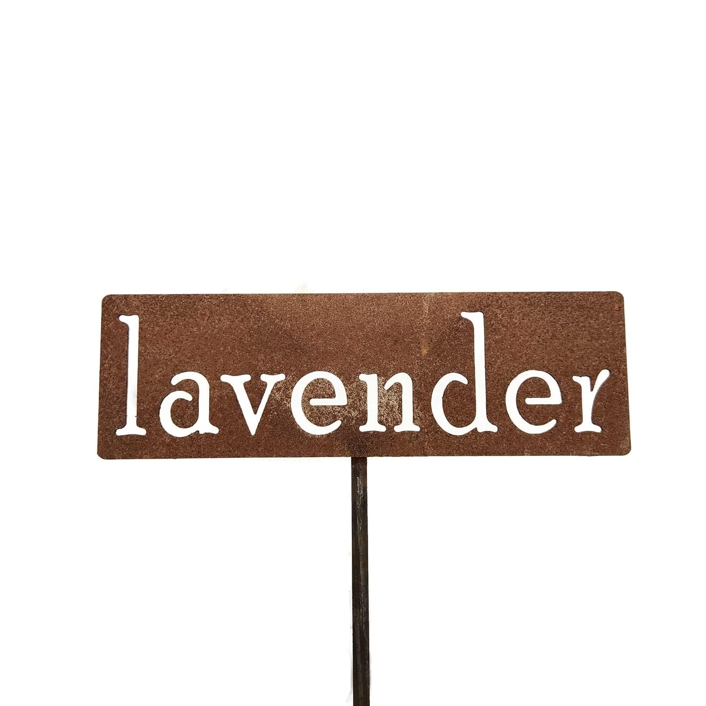 Classic Metal Garden Markers 19 Inches Tall (lavender, Naturally Rusted)-VerdiqueGarden