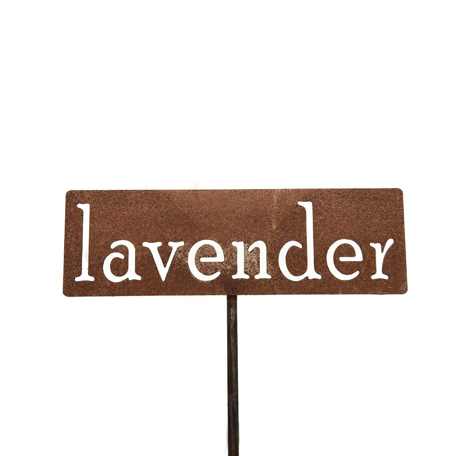 Classic Metal Garden Markers 19 Inches Tall (lavender, Naturally Rusted)-VerdiqueGarden