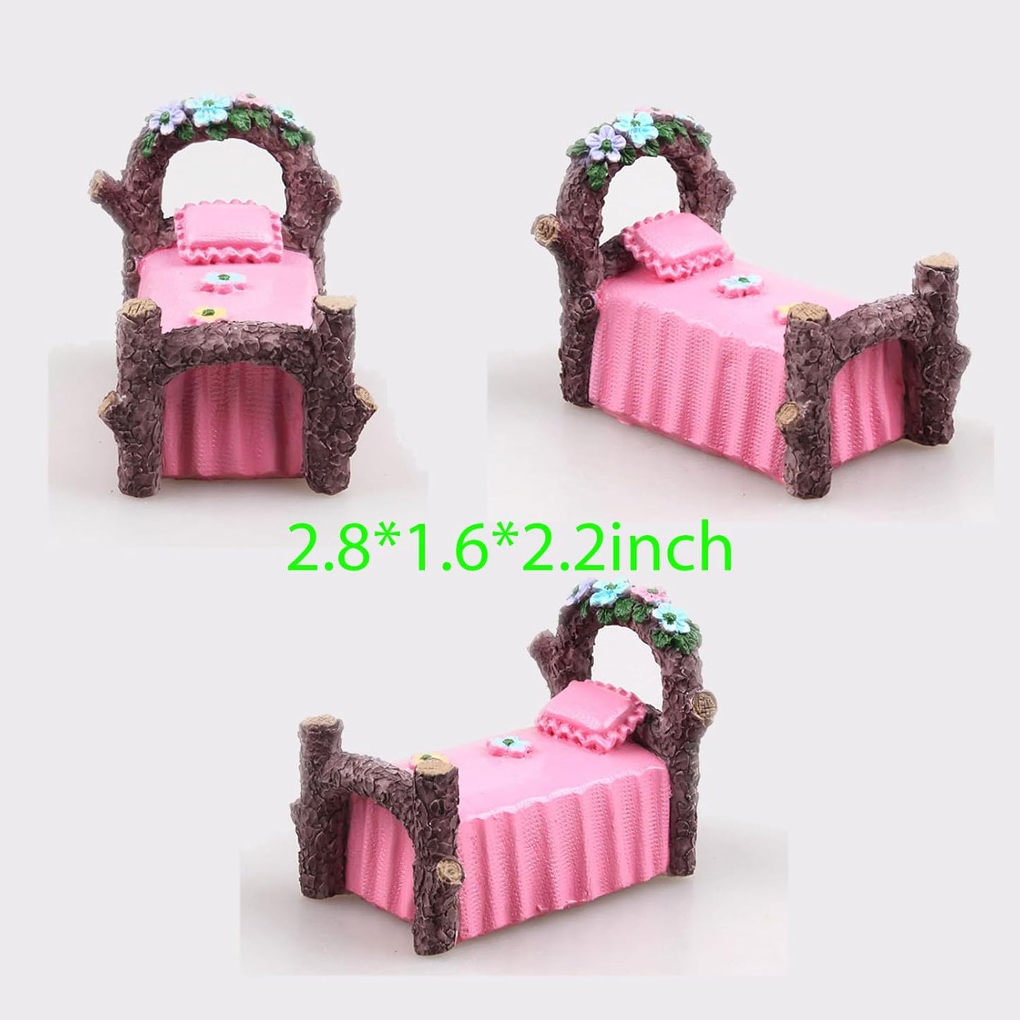 Kai Dream Miniature Fairy Garden Accessories, Resin Craft Flower Bed Figurine, 2.8 * 1.6 * 2.2 inches, Decorative Micro Landscape, Dollhouse Accessories-VerdiqueGarden