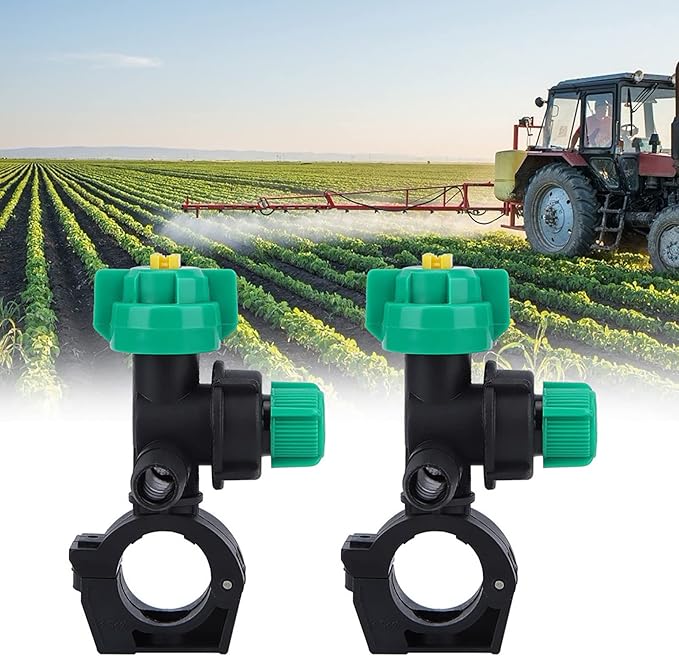 Misting Nozzles, External Thread Agricultural Sprayer Fan Shaped Spraying Nozzle, Hose Drip Irrigation Sprayer Nozzle for Agriculture, 2 Pcs-VerdiqueGarden