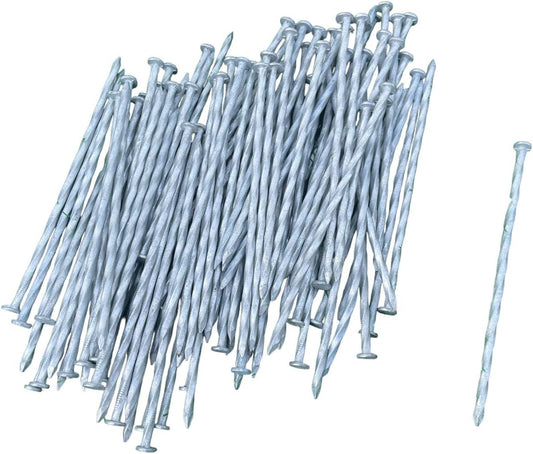 Sandbaggy 6 inch Galvanized Landscape Edging Spikes - Spiral Landscape Nails - 7 Gauge Steel - Great For Hard Rocky Soil - Also Great For Paver Edging, Artificial Turf, Landscape Fabric (1500, 6 inch)-VerdiqueGarden