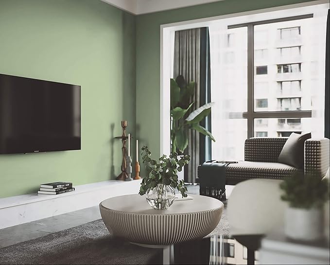 Dimoon 394''x17.3'' Green Skin Peel and Stick Wallpaper Contact Paper Modern Self Adhesive Wall Paper Removable Renter Friendly Textured Solid Color Vinyl Roll (394''x17.3'',Light Green Skin)-VerdiqueGarden