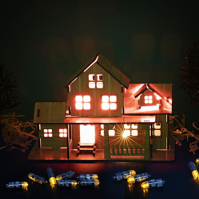 SumDirect Pack of 12 LED Mini Non-Blinking Lights for Paper Lanterns Balloons Floral Wedding Halloween Christmas Party Decoration Centerpieces (12, Orange Yellow)-VerdiqueGarden