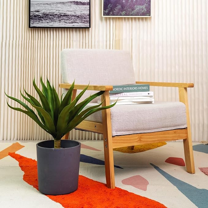 Velener Fake Agave Artificial Plant: Unpotted Fake Plant for Room Decor, UV Resistant Faux Agave Plant for Outdoor/Indoor Decor, 22 inches, 2 Pack-VerdiqueGarden