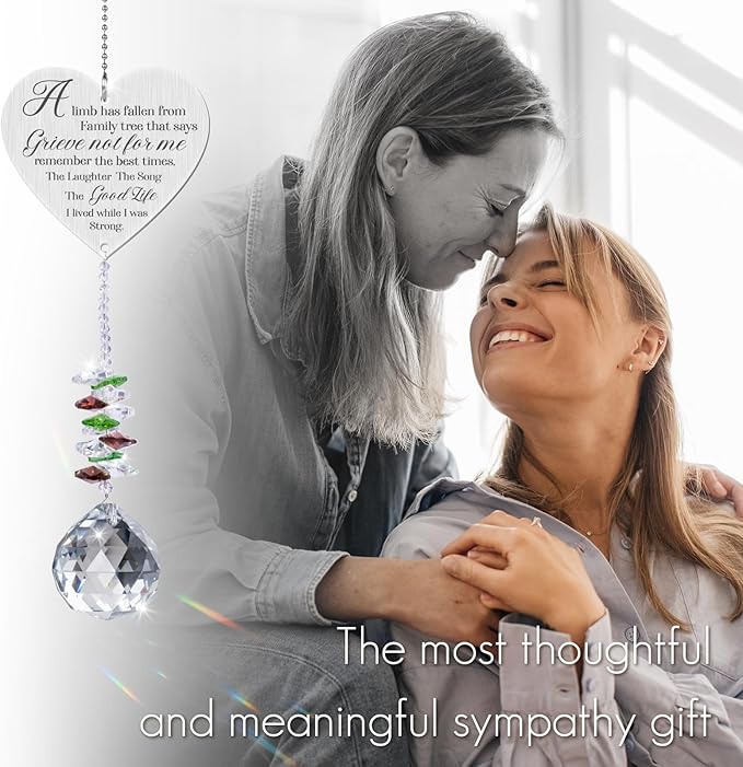 Memorial Gifts Crystal Garden Suncatcher, Sympathy Gifts for Loss of Loved One, in Memory of Loved One Gifts, Bereavement Gifts for Loss of Mom Dad, Cardinal Gifts Rainbow Maker Hanging Decoration-VerdiqueGarden