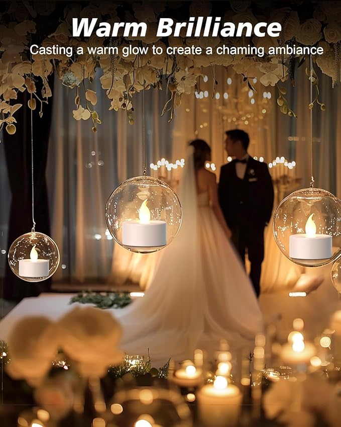 LED Tea Lights Flameless Candles- 150Pack Tealight Candle Realistic and Bright Flickering Long Lasting 200Hours for Holiday Celebration,Party, Home Decoration WarmWhite,Battery Operated-VerdiqueGarden