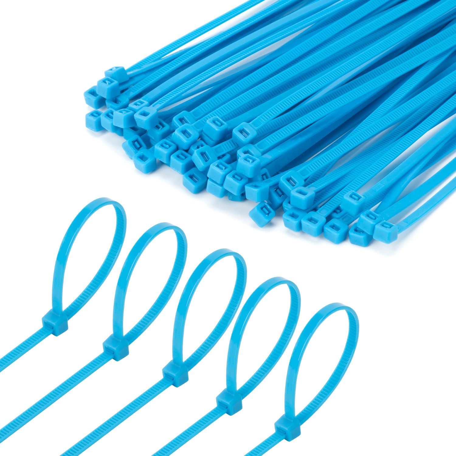 8 Inch Blue Zip Tie 1000 PCS, 40 Lbs - Small to Medium Zip Tie, Nylon PA66 UV Resistant Cable Tie Heavy Duty for Indoor and Outdoor Use - Ideal for bundling and securing objects-VerdiqueGarden