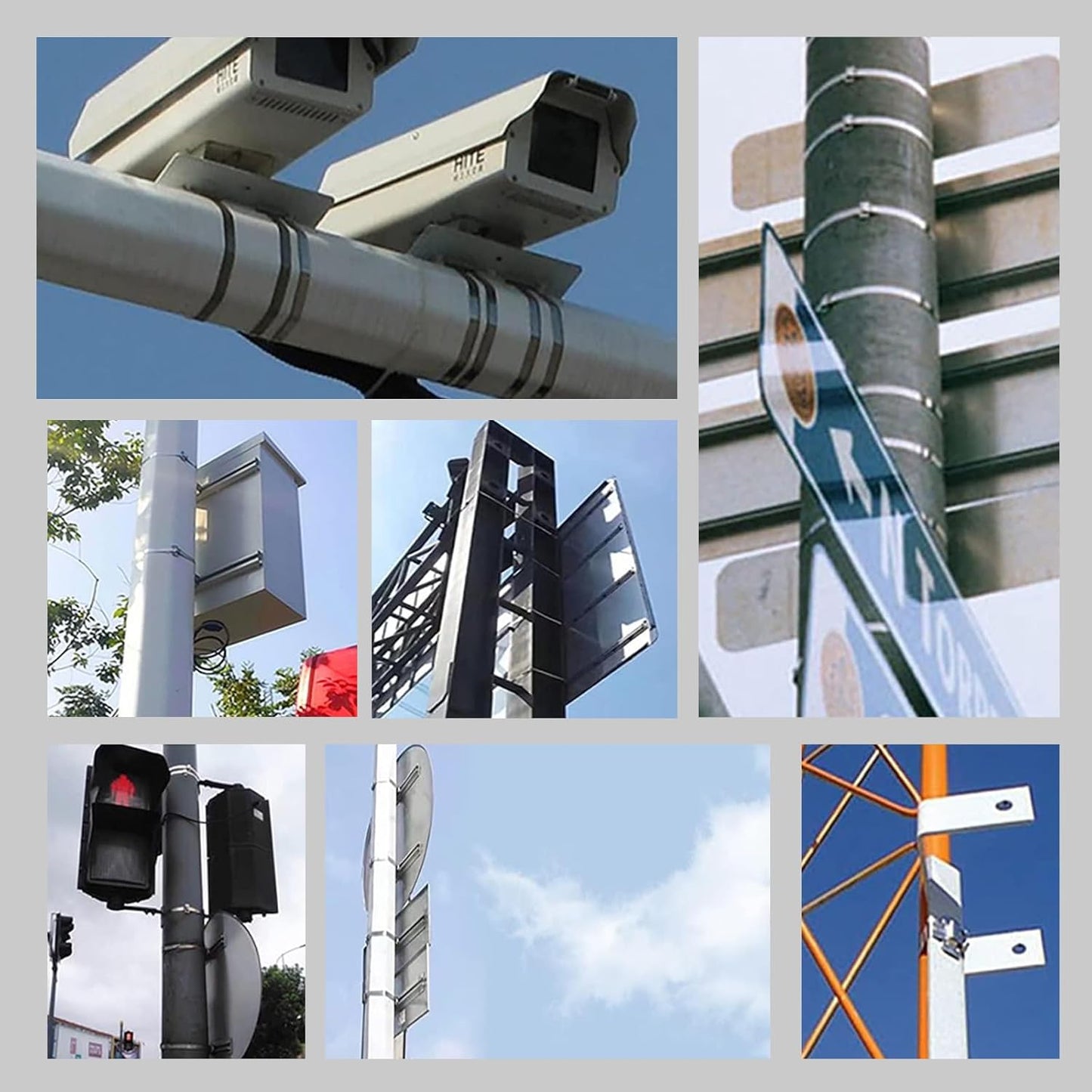 Metal Zip Ties Heavy Duty Outdoor, 40 Inch 880 Lb Wide Stainless Steel Zip Ties Self-locking Metal Cable Ties Suitable for Exhaust Wrap, Fence, Farms, Pipes, Cables, as well as Outdoor binding 20PCS-VerdiqueGarden