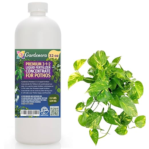 Premium Liquid POTHOS Plant Fertilizer - 3-1-2 Concentrate for Indoor Plants and Flowers by Gardenera | Organic Plant Food for Pothos Plants - 32oz-VerdiqueGarden