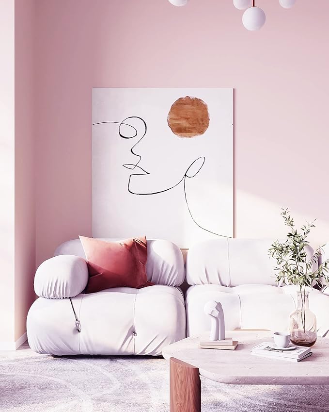 Dimoon 236''x17.7'' Pink Peel and Stick Wallpaper Contact Paper Modern Self Adhesive Wall Paper Removable Renter Friendly Textured Solid Color Shelf Cabinet Vinyl Roll (236''x17.7'',Light Pink)-VerdiqueGarden