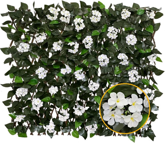 Expandable Fence Privacy Screen for Balcony Patio Outdoor,Decorative Faux Ivy Fencing Panel,Artificial Hedges-VerdiqueGarden