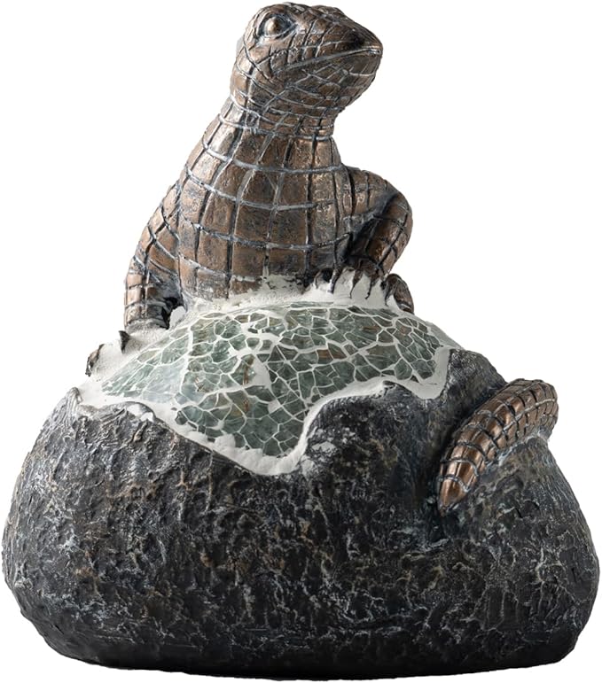 Solar Garden Outdoor Statues Lizard with LED Lights - Lawn Decor Lizard Statue for Patio, Balcony, Yard Ornament - Unique Housewarming Gifts-VerdiqueGarden