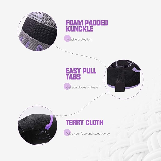 HANDLANDY Women Safety Work Gloves Utility Touch Screen Working Grip Glove for Yardwork Gardening Breathable Mechanic Gloves-VerdiqueGarden