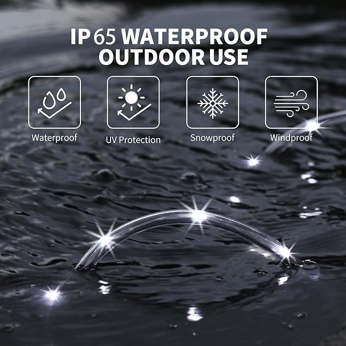 LED Rope Lights for Outside 150Ft Waterproof Rope Lighting 643 LEDs 110V 8 Modes Remote Control Timer Christmas Rope Lights for Indoor Outdoor Party Holiday Garden Decoration (White)-VerdiqueGarden