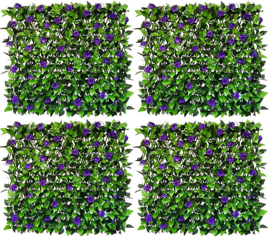 Expandable Fence Privacy Screen for Balcony Patio Outdoor,Decorative Faux Ivy Fencing Panel,Artificial Hedges-VerdiqueGarden