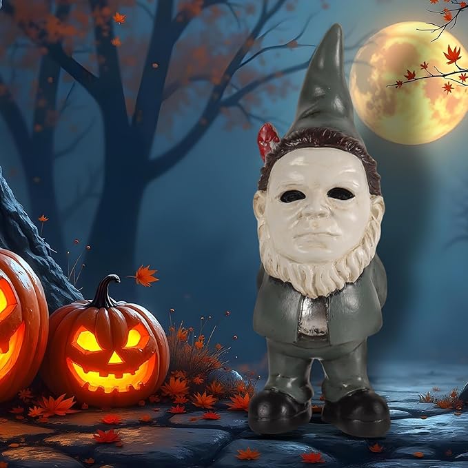 Horror Decor Garden Gnomes Christmas Table Decor Garden Statue Home Decor Horror Movie Merchandise Gifts- Green-VerdiqueGarden