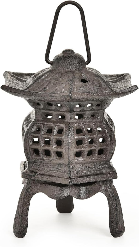 Sungmor Cast Iron Candle Holder, Decorative Garden Hanging Lantern, Vintage Tabletop Tealight Candle Holder, Home Porch Patio Decor, Candle Stand for Votive Candle, Flameless Candle-VerdiqueGarden