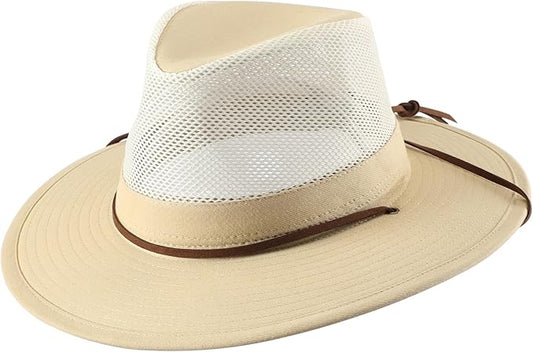 Home Prefer Cotton Summer Fedora Hat Wide Brim Sun Hats for Men Women UPF 50+ Sun Protection Cap for Fishing Hiking-VerdiqueGarden