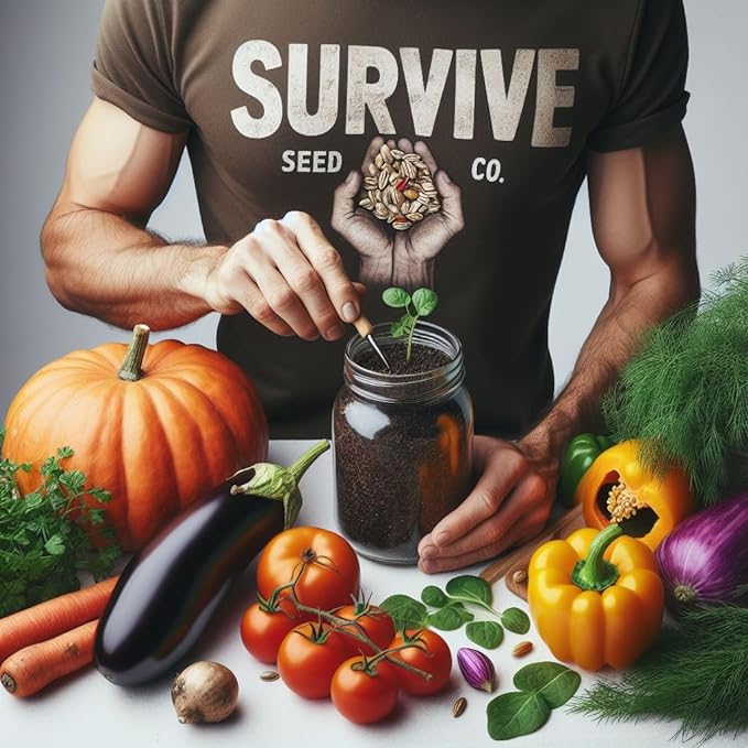 #1 Set of 70 Survival Vegetable Seeds Garden Kit Over 11,900 Seeds Non-GMO and Heirloom, Great for Emergency Bugout Survival Gear Seeds for Planting Vegetables and Fruits Herbs - Survive Seed Co.-VerdiqueGarden