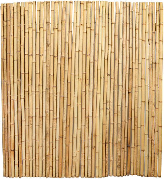 6ft x 8ft Natural Bamboo Fence Roll, Outside Bamboo Privacy Fencing, Natural Privacy Screen Panels for Garden, Outdoor-VerdiqueGarden