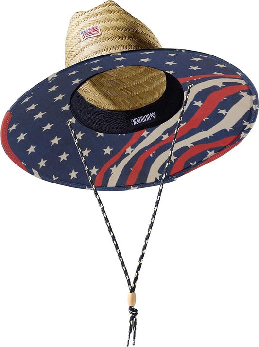 Straw Hat for Men & Women | Lifeguard Hat, Beach Hat & Sun Hat | UPF 50+ Wide Brim for Sun Protection | One Size | Hemlock-VerdiqueGarden