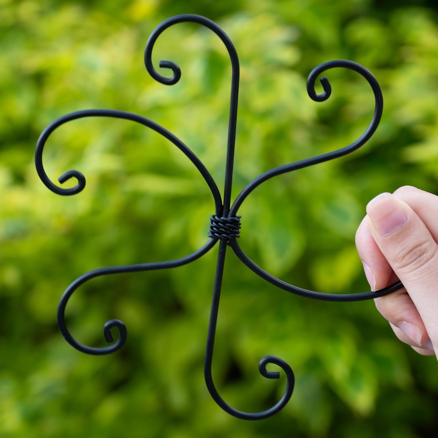 Black Monstera Plant Support Hook - 6.5 * 6.5IN -5 Piece Set, Durable Metal Stem Supports for Indoor Plants, Leaf Holder & Fishbone Cactus Stake, Stylish Design for Healthy Growth & Easy Care-VerdiqueGarden