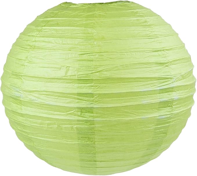 WYZworks - Round Paper Lanterns 10 Pack (Green Grape, 8") - Hanging Paper Lanterns Lamp for Wedding, Birthday, Party and Home Decorations with 8", 10", 12", 16" Option-VerdiqueGarden
