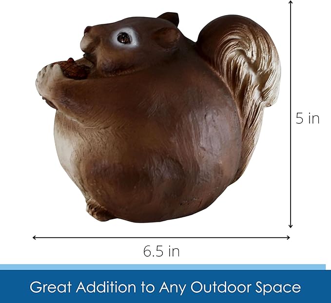 Stocky Squirrel Outdoor Hidden Key Hider and Decorative Patio, Lawn and Garden Statue-VerdiqueGarden