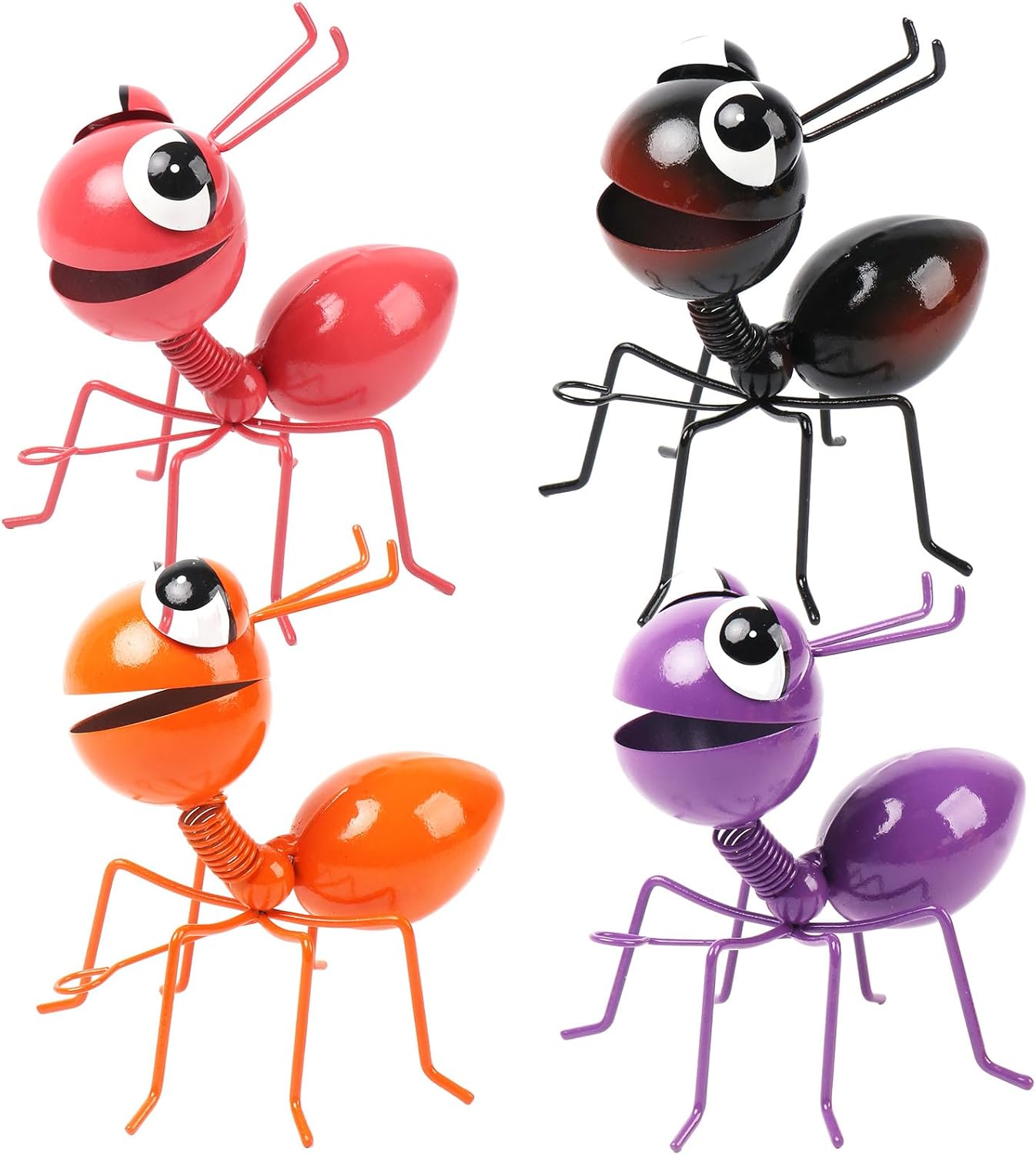 Metal Yard Art Garden Decor for Outside Cute Ants Yard Decorations Outdoor Lawn Ornaments Backyard Gifts for Mom - Set of 4-VerdiqueGarden