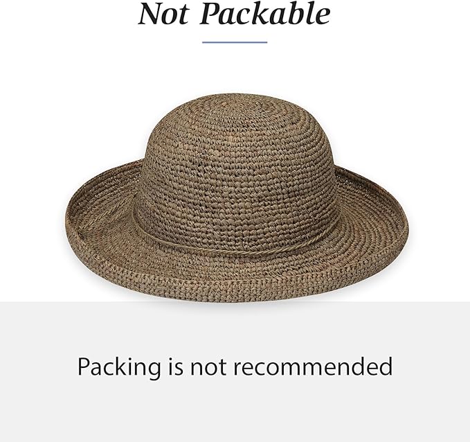 Wallaroo Hat Company – Women’s Petite Catalina Sun Hat – Wide Brim, Natural Fiber, Adjustable Sizing for Smaller Crown Sizes-VerdiqueGarden