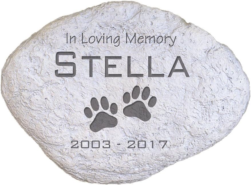 GiftsForYouNow Engraved in Loving Memory Pet Memorial Garden Stone, 11.5 Inch, Pet Loss Gift, Dog Memorial, Temporary Grave Marker, Dog Headstone, Dog Memorial Gift for Loss of Dog-VerdiqueGarden