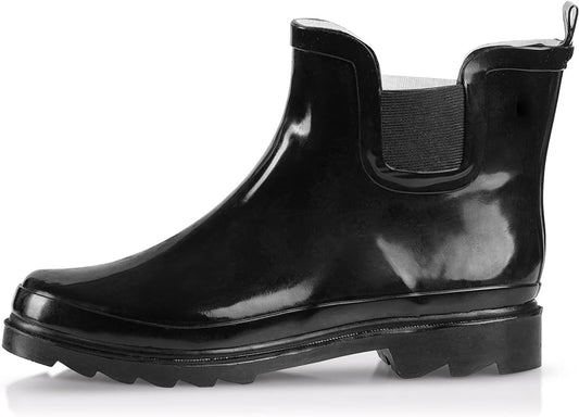 NORTY - Womens Ankle Rain Boots - Ladies Waterproof Winter Spring Garden Boot runs ½ size large-VerdiqueGarden