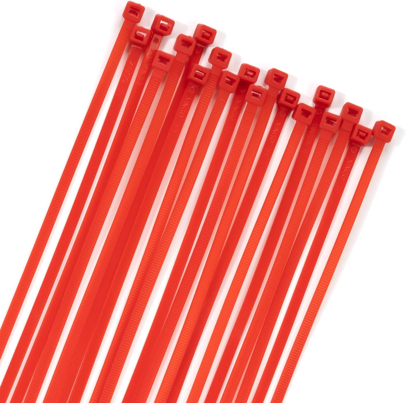 XINGO 100PCS Heavy Duty Cable Zip Ties, 6 Inch, Red, Self-Locking, Sturdy Nylon, 50 Pounds Tensile Strength-VerdiqueGarden
