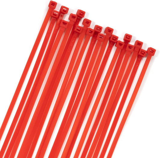XINGO 100PCS Heavy Duty Cable Zip Ties, 6 Inch, Red, Self-Locking, Sturdy Nylon, 50 Pounds Tensile Strength-VerdiqueGarden