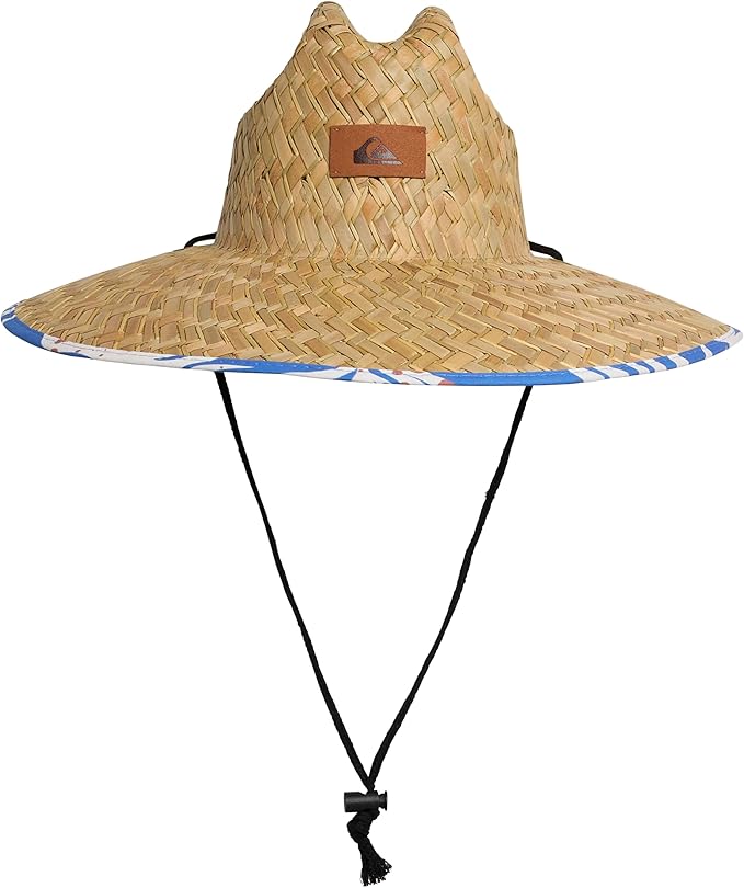 Quiksilver Men's Wide Brim Outdoor Lifeguard Straw Sun Hat-VerdiqueGarden