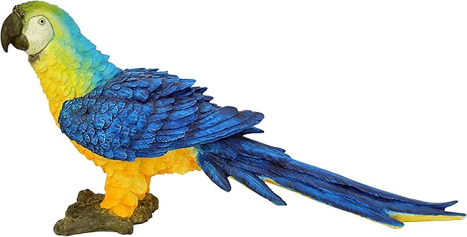 Design Toscano Mortimer the Macaw Tropical Parrot Statue-VerdiqueGarden