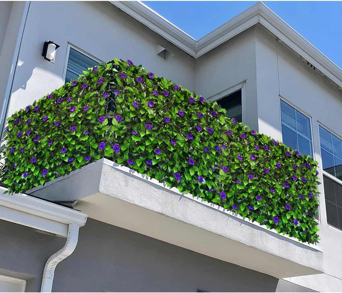 Expandable Fence Privacy Screen for Balcony Patio Outdoor,Decorative Faux Ivy Fencing Panel,Artificial Hedges-VerdiqueGarden