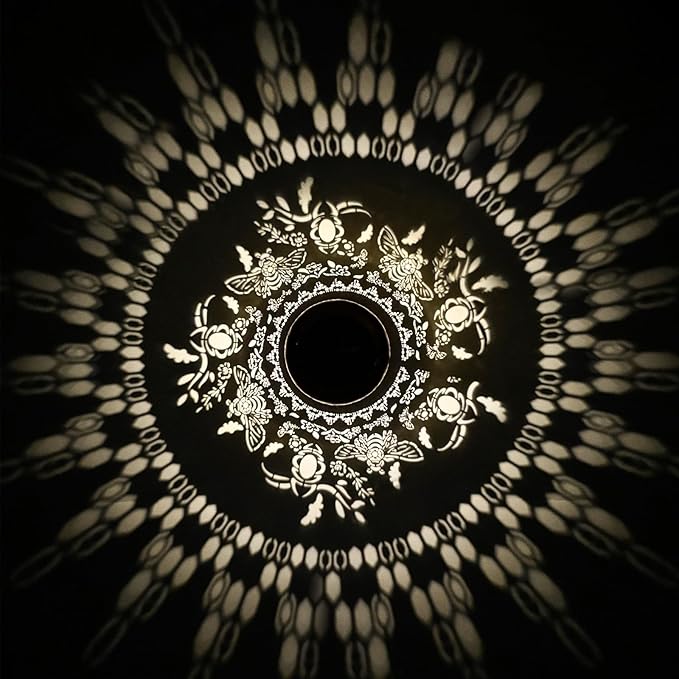 Bee Solar Lanterns Outdoor Hanging Waterproof Bee Garden Decor Christmas Gifts for Women Mom Grandma Metal Solar Lights Decoration Outside for Yard, Patio,Pathway Landscape-VerdiqueGarden