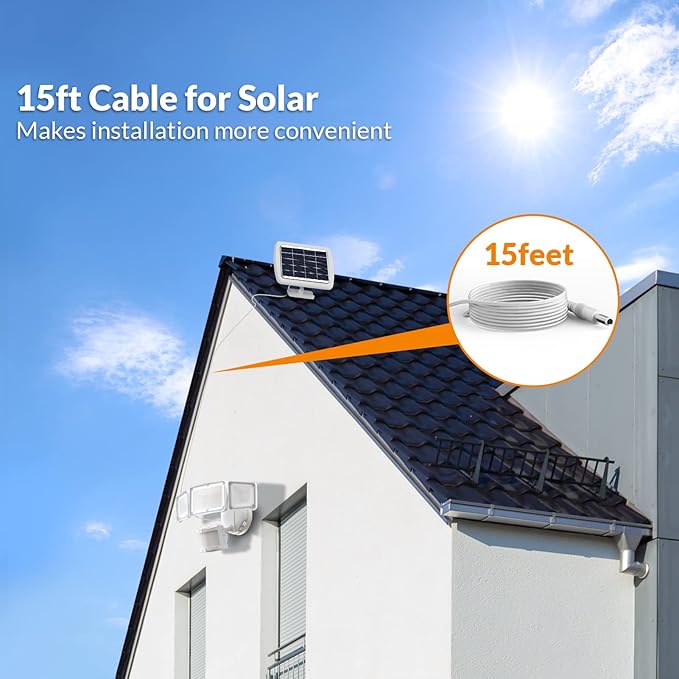 LEPOWER 1600LM LED Solar Security Lights Motion Outdoor, Motion Sensor Light, 5500K White Light, IP65 Waterproof Outdoor Flood Solar Light with 3 Adjustable Head for Yard, Garage（White）-VerdiqueGarden