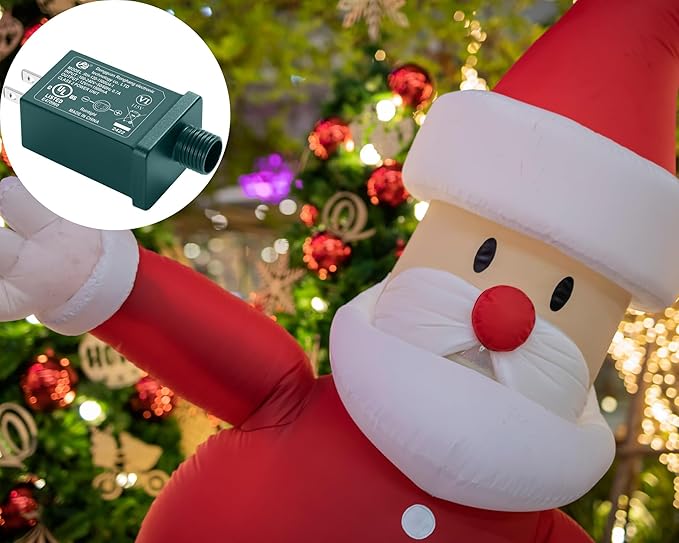 Replacement Yard Inflatable Adapter Power Supply Adaptor - 12V 1.0A 1Pcs -Inflatable Plug Replacement Class 2 Power Supply - Green - for Halloween Yard Blow Up Decorations-VerdiqueGarden