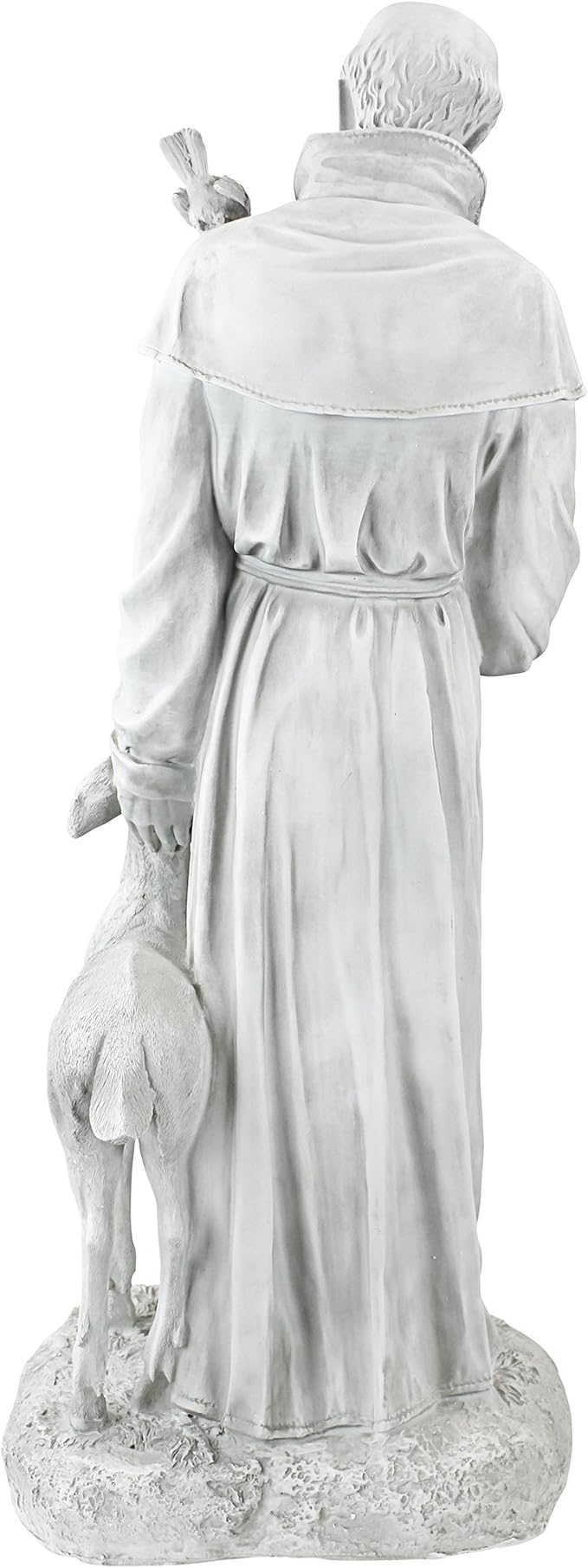 Design Toscano Francis of Assisi, Patron of Animals Religious Garden Decor Statue, 37 inches Tall, Cast Stone Resin, Antique Stone Finish-VerdiqueGarden