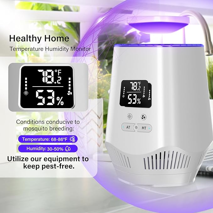 Fruit Fly Traps for Indoors, Fooxem Gnat Traps for House Indoor Fly Trap Indoor, Effective Fruit Fly Traps Bug Zapper Indoor Mosquito Trap for House Plant Pest Control with 10 Sticky Boards-VerdiqueGarden