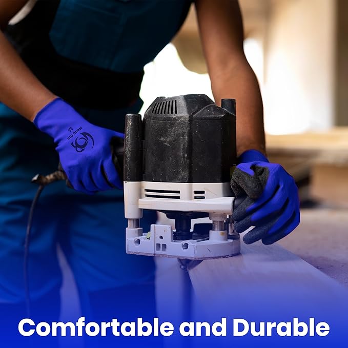 10 OR 20 Pairs Work Gloves–Heavy Duty Rubber Coated Safety Work Gloves–Multipurpose Gloves-VerdiqueGarden