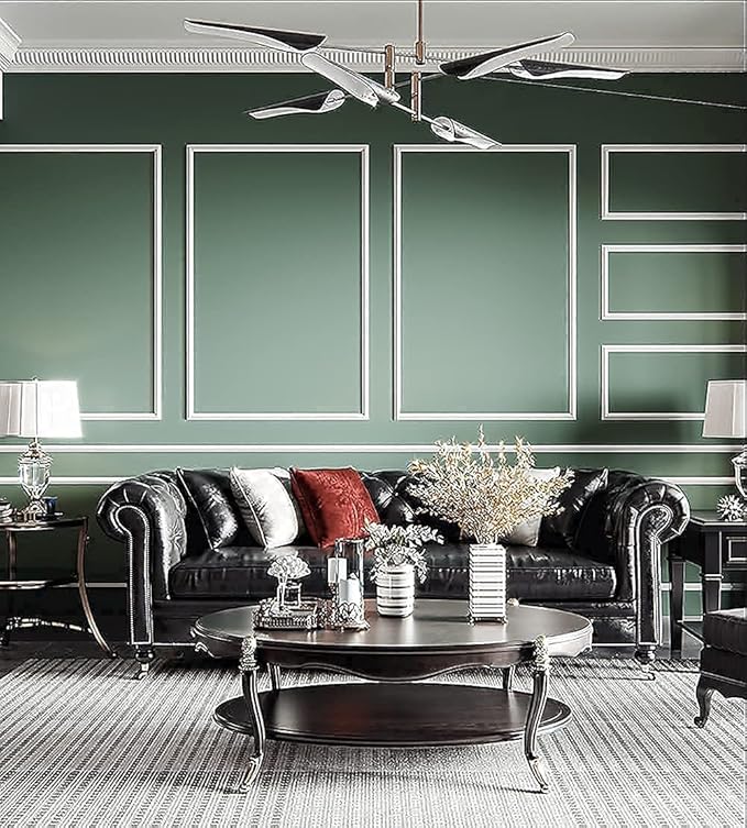 Dimoon 787''x17.7'' Green Peel and Stick Wallpaper Contact Paper Modern Self Adhesive Wall Paper Removable Renter Friendly Textured Solid Color Shelf Cabinet Vinyl Roll (787''x17.7'',Dark Green)-VerdiqueGarden